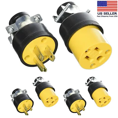 Female Male 3 Prong Replacement Electrical Plug Heavy Duty Extension Cord LOTS • $10.88