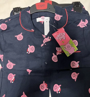 £9 • Buy Girls / Boys Marks & Spencer Percy Pig Family Christmas Pyjamas Age 9-10 Years.
