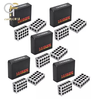 5 Matched Pairs Ultra Precision 1-2-3 Blocks 23 Holes Machinist 123 .0002  • $58.80