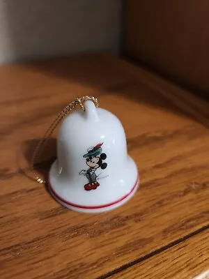 $8.99 • Buy Disney Mickey Mouse Germany Porcelain Miniature Bell Ornament - New