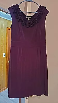 AA Studio AA Sleeveless Ruffle Purple Sheath Stretch Dress • $8