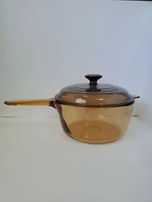 Corning Ware Made In USA 2.5 L Large Vision Ware Pot W/Lid • $24.95