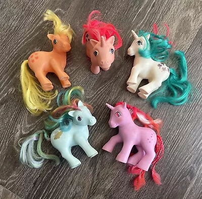 Vintage 1980s G1 My Little Pony Lot Of 5 Gusty Milky Way Sunlight Rainbow Peach • $39.99