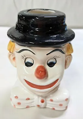 Vintage Clown Head Vase Red Dotted Bowtie Excellent Condition 5  • $20