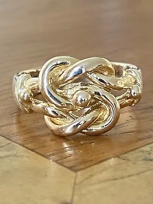 Gents  Vintage 9ct Solid Gold Heavy Knot  Ring  Size W ~ 7.1g~ Fab!! • £320