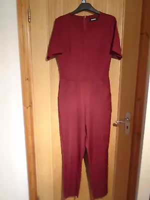 Size 10 Dark Red Missguided Jumpsuit • £6.99