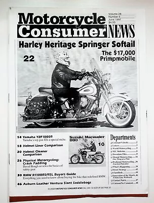 1997 June Motorcycle Consumer News Magazine Harley-Davidson Heritage Springer • £7.99