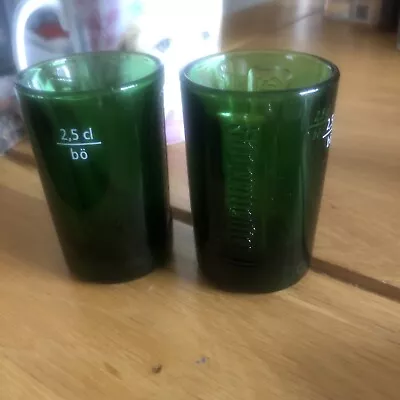 Jägermeister Glass Shot Glasses Green X2 2.5cl Used • £2.50