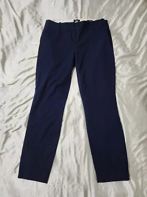 Women's J.Crew Stretch Minnie Navy Blue Cropped Straight Leg Dress Pants Size 2 • $12