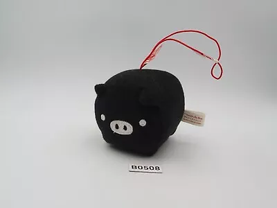 Monokuro Boo B0508 Black Pig San-x 3  Strap Mascot Plush TAG Toy Doll Japan • $7.79