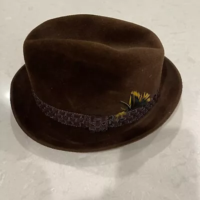 Vintage Resistol Lucerne Fedora Cowboy Hat Brown Size 7 Mink Graham & Jackson • $36.75