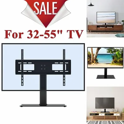 Universal TV Stand With Mount Pedestal Base For 32  - 55  Samsung LG Vizio Sony • $34.99