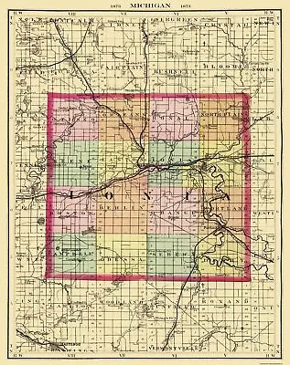 Ionia County Michigan - Walling 1873 - 23 X 31.86 • $36.95