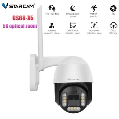 Vstarcam Smart PTZ Camera CS68-X5 3MP HD WFi Outdoor Waterproof Security Camera • $75.99