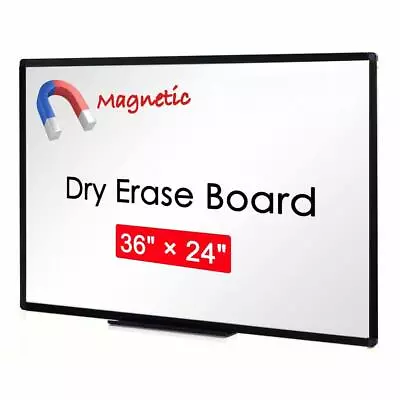 VIZ-PRO Magnetic White Board 36 X 24 Aluminium Frame Dry Erase Board For School • $37.90
