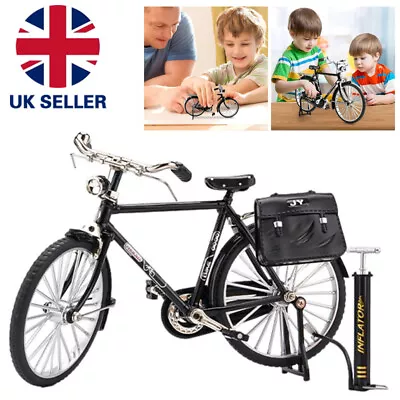 DIY Gift Retro Bicycle Model Toys 1:8 Scale Diecast Miniature Collection Toy • £8.59