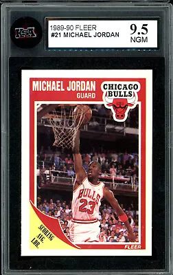 1989 Fleer Basketball NBA 21 Michael Jordan HOF Graded KSA 9.5 NGM Chicago Bulls • $149.99