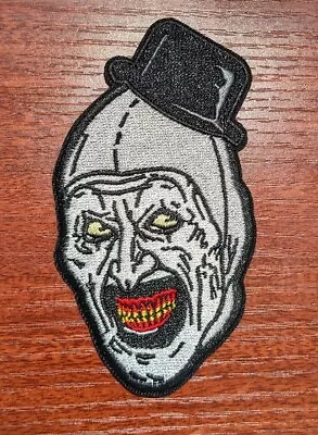 Art The Clown Patch Terrifier Horror Slasher Film Embroidered Iron On 2.5x4  • $6