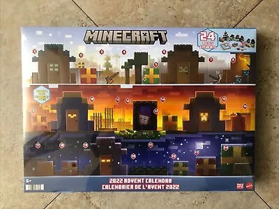 2022 Minecraft  Advent Calendar Collectible Mini Figures Mattel Sealed • $24.99