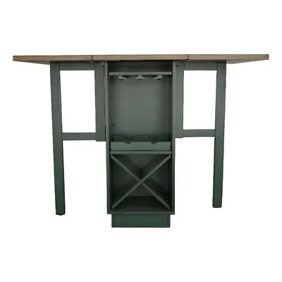 Progressive Furniture Irish Pub 2-Shelf Wood Counter Table In Evergreen/Oak • $444.71