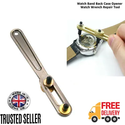 £3.47 • Buy Adjustable Watch Repair Tool Kit  Cover Remover Screw Wrench Back Case Opener