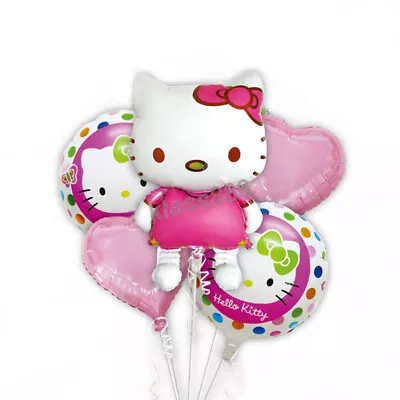 5pcs Hello Kitty Foil Balloon Set Birthday Party Supplies Party Decorations • $10.48