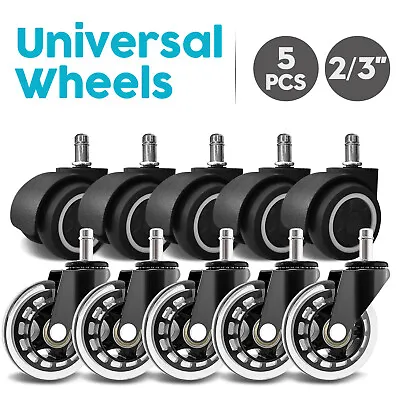 $31.90 • Buy 2/3  5PCS Swivel Caster Wheels Gaming Office Chair  Replacement Wheels Smooth