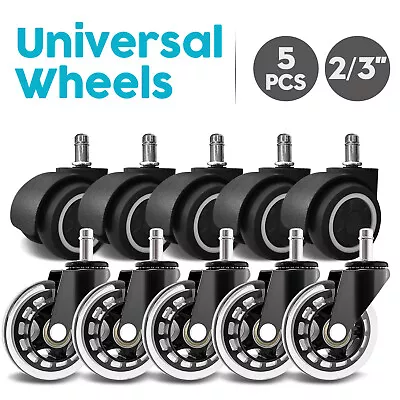 2/3  5PCS Swivel Caster Wheels Gaming Office Chair  Replacement Wheels Smooth • $31.90