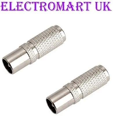 £1.95 • Buy 2 X Easy Fit Screw On Tv Aerial Coax Plug Male Connectors Rg6 Ct100 Wf100 Etc