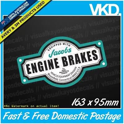 Jacobs Engine Brakes Sticker/Decal - Jake Kenworth Cummins Truck Ute 4X4 Diesel • $12.50