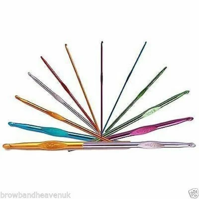 £1.99 • Buy Individual  Aluminium Coloured Crochet Hooks. Sizes 2mm-8mm.  BN Random Colours