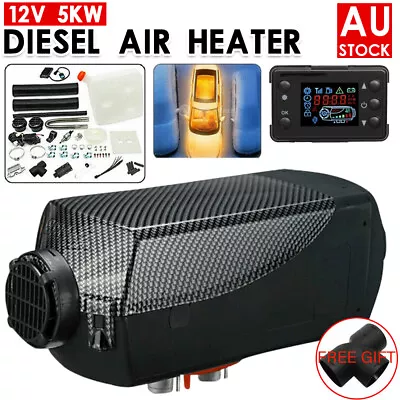 Diesel Air Heater 5KW 12V Tank Remote Control Thermostat Caravan Motorhome RV AU • $103.99