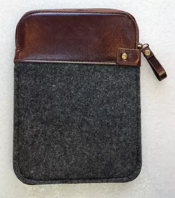 GMYLE 7.9  GREY FELT SLEEVE POUCH FOR IPAD MINI 1 2 3 4 ZIP FASTENED CARRY CASE • £9.50