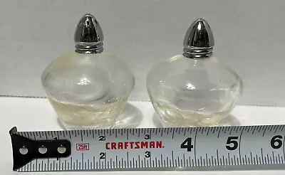 Vintage Crackle Glass Salt & Pepper Shakers Set I.W. Rice & Co. Inc  Japan • $11.50