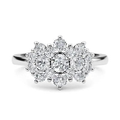 TJC 2.64ct Moissanite Boat Ring For Women In Silver • £48.99