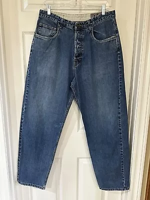 VTG Y2K Volcom Stone Size W34 L32 Medium Washed Jeans Button Fly See Pics/NOTES • $25.49