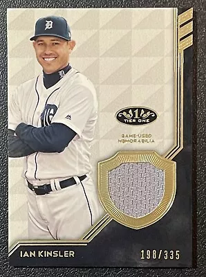 Ian Kinsler 2018 Topps Tier One Game Used Jersey Relic #d/335⚾️Detroit Tigers⚾️ • $9.99