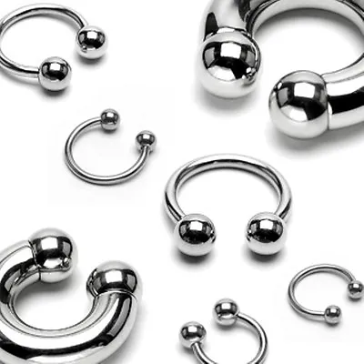 Surgical Steel Horseshoe - Lip Nose Septum Nipple Ear - Various Sizes Available • £1.89