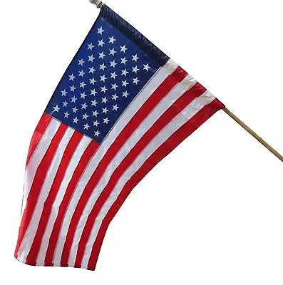 3x5 Foot US USA AMERICAN FLAG SLEEVE & HEM House Pole BANNER POCKET   • $9.88