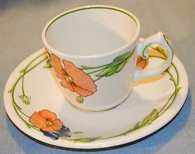 Villeroy & Boch Amapola Vintage Cup And Saucer Machine Washable C.1978-2001 • $12.50