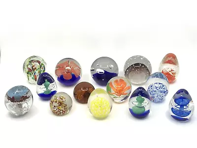 $149.99 • Buy Vintage Glass Paperweight Lot - Collection - Art Blown Glass