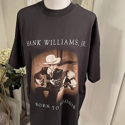 Vtg Hank Williams JR. T Shirt Xl Fruit Of The Loom SingleStitch Born To Boogie • $44.99