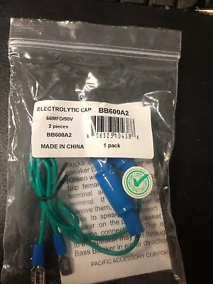 Bass Blocker Speaker Capacitor PAC BB600A2 W/terminals 1 Pair Per Bag  • $8.99