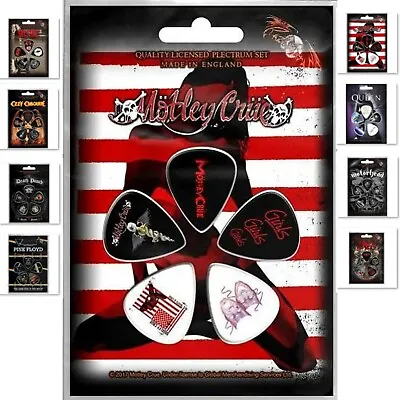 Official Band Guitar Picks / Plectrum Set - 5 Pick Guitar Set - New In Package • $13.95