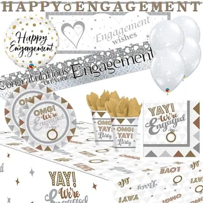 £7.80 • Buy OMG! Engaged Engagement Party Supplies Tableware, Decorations, Balloons, Banners