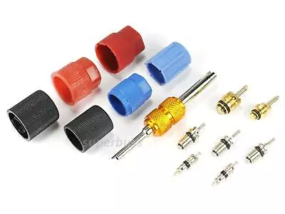 14pcs AC System Cap Schrader Valve Core Remove Air Conditioner Installation Tool • $21.95