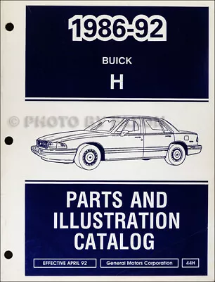 Buick LeSabre Parts Book 1992 1991 1990 1989 1988 1987 1986 Master Part Catalog • $71.95