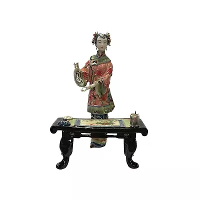 Chinese Porcelain Qing Style Dressing Drawing Writing Lady Figure Ws3761 • $227.50