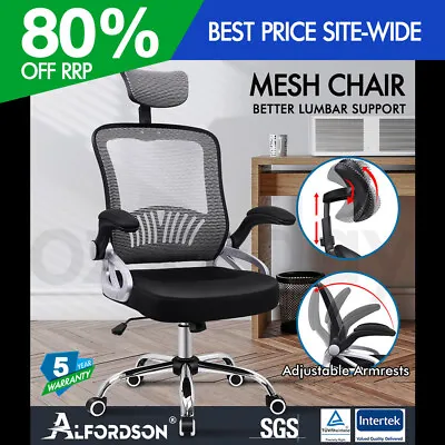 $129.95 • Buy ALFORDSON Mesh Office Chair Executive Fabric Seat Gaming Racing Tilt Computer