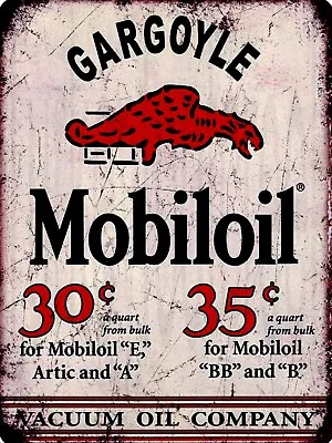 Gargoyle Mobiloil 9  X 12  Metal Sign • $14.99